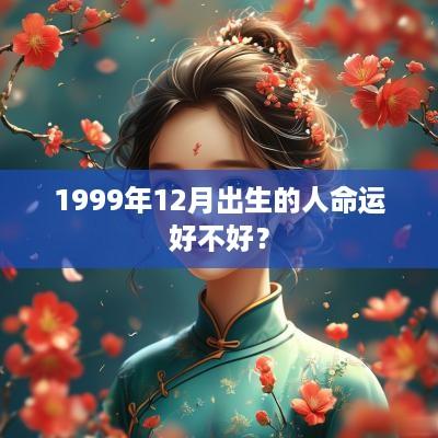 1999年12月出生的人命运好不好？
