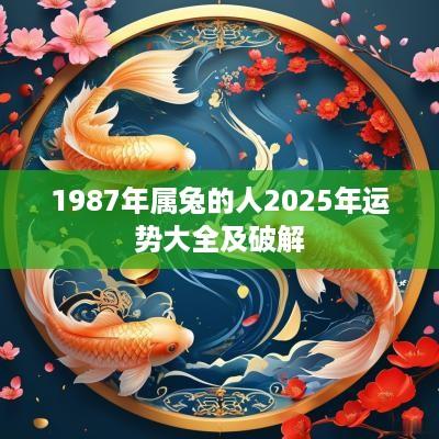 1987年属兔的人2025年运势大全及破解