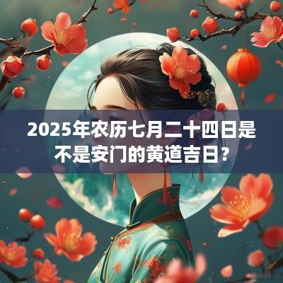 2025年农历七月二十四日是不是安门的黄道吉日？