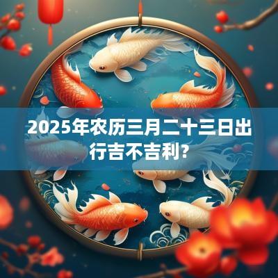 2025年农历三月二十三日出行吉不吉利？