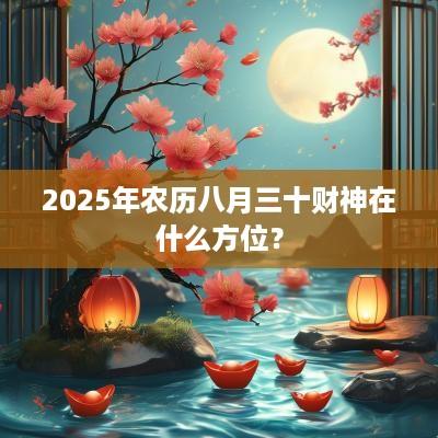 2025年农历八月三十财神在什么方位？