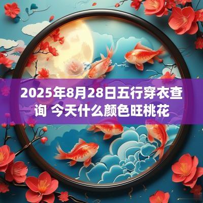 2025年8月28日五行穿衣查询 今天什么颜色旺桃花