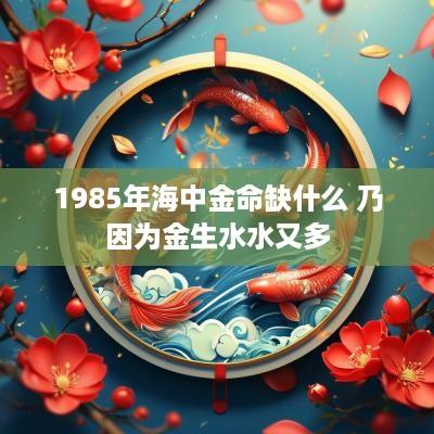 1985年海中金命缺什么 乃因为金生水水又多
