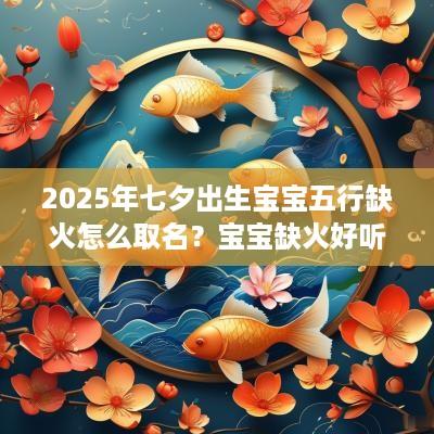 2025年七夕出生宝宝五行缺火怎么取名？宝宝缺火好听有内涵名字推荐