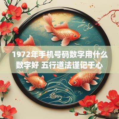 1972年手机号码数字用什么数字好 五行道法谨记于心