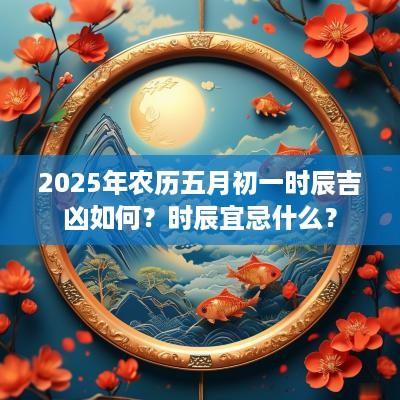 2025年农历五月初一时辰吉凶如何？时辰宜忌什么？