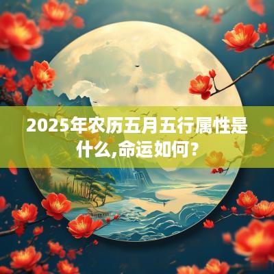 2025年农历五月五行属性是什么,命运如何？