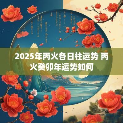 2025年丙火各日柱运势 丙火癸卯年运势如何