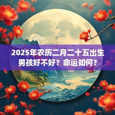 2025年农历二月二十五出生男孩好不好？命运如何？