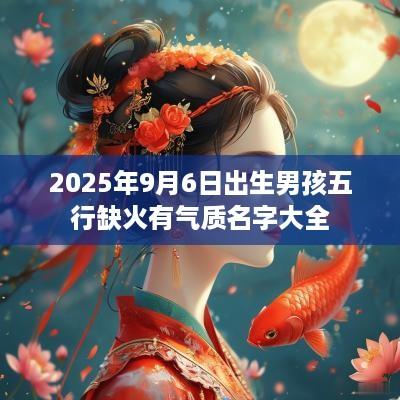 2025年9月6日出生男孩五行缺火有气质名字大全