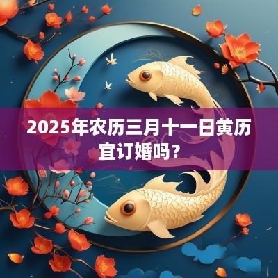 2025年农历三月十一日黄历宜订婚吗？