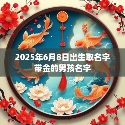 2025年6月8日出生取名字带金的男孩名字