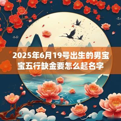 2025年6月19号出生的男宝宝五行缺金要怎么起名字