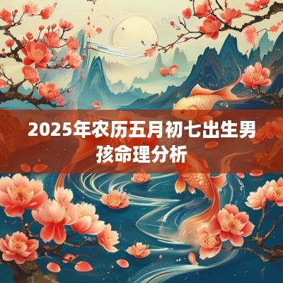 2025年农历五月初七出生男孩命理分析