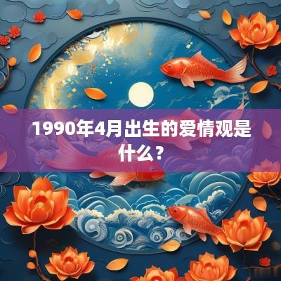 1990年4月出生的爱情观是什么？