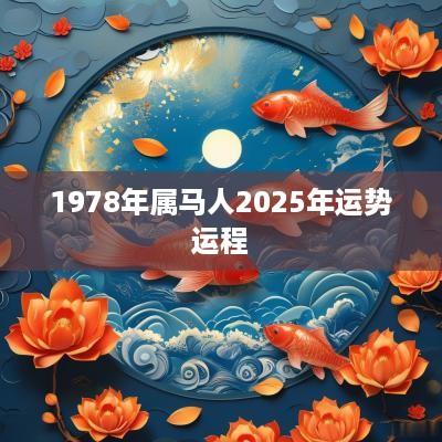 1978年属马人2025年运势运程