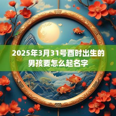 2025年3月31号酉时出生的男孩要怎么起名字