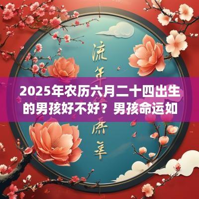 2025年农历六月二十四出生的男孩好不好？男孩命运如何？