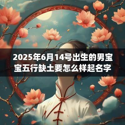 2025年6月14号出生的男宝宝五行缺土要怎么样起名字