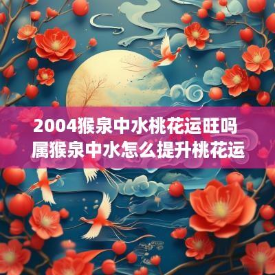 2004猴泉中水桃花运旺吗 属猴泉中水怎么提升桃花运