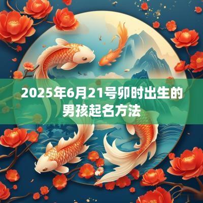 2025年6月21号卯时出生的男孩起名方法