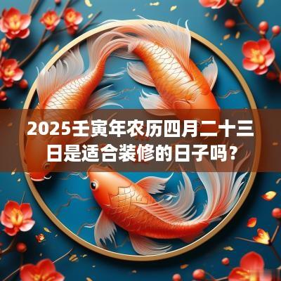 2025壬寅年农历四月二十三日是适合装修的日子吗？