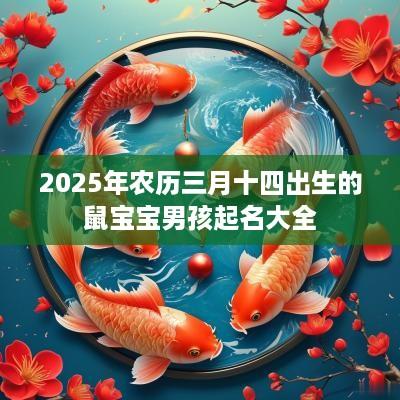 2025年农历三月十四出生的鼠宝宝男孩起名大全