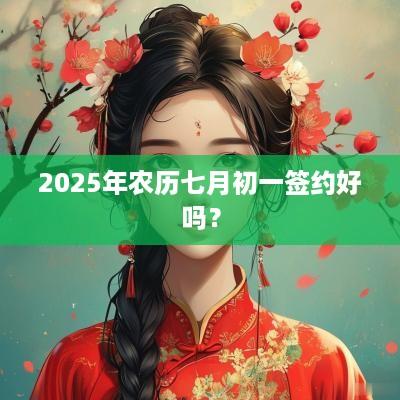 2025年农历七月初一签约好吗？