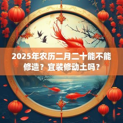 2025年农历二月二十能不能修造？宜装修动土吗？