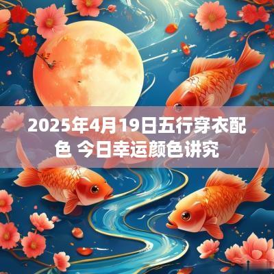 2025年4月19日五行穿衣配色 今日幸运颜色讲究