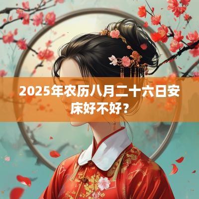 2025年农历八月二十六日安床好不好？