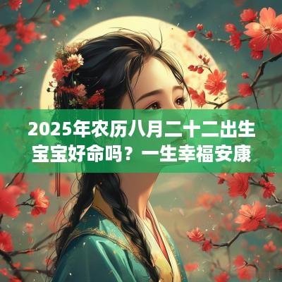 2025年农历八月二十二出生宝宝好命吗？一生幸福安康吗？