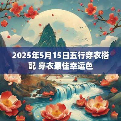 2025年5月15日五行穿衣搭配 穿衣最佳幸运色