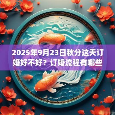 2025年9月23日秋分这天订婚好不好？订婚流程有哪些？