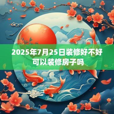 2025年7月25日装修好不好 可以装修房子吗