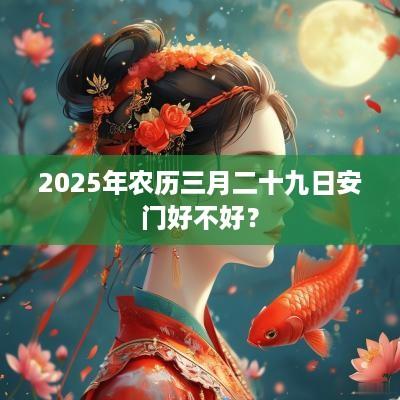 2025年农历三月二十九日安门好不好？