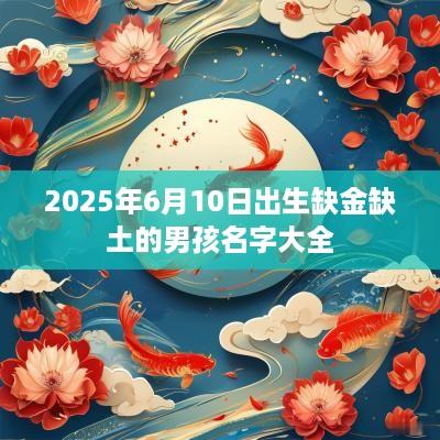 2025年6月10日出生缺金缺土的男孩名字大全
