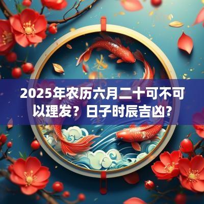 2025年农历六月二十可不可以理发？日子时辰吉凶？