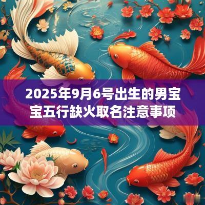 2025年9月6号出生的男宝宝五行缺火取名注意事项
