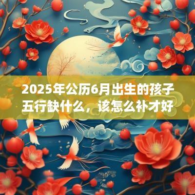 2025年公历6月出生的孩子五行缺什么，该怎么补才好