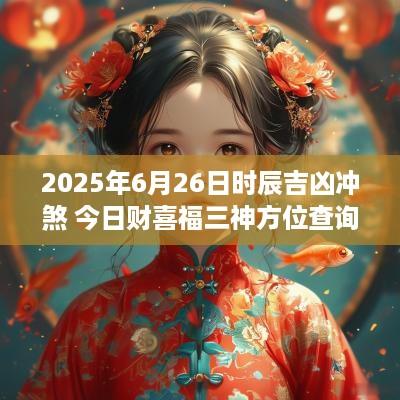 2025年6月26日时辰吉凶冲煞 今日财喜福三神方位查询