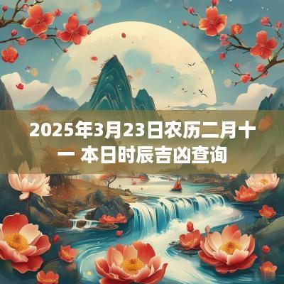 2025年3月23日农历二月十一 本日时辰吉凶查询