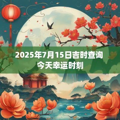 2025年7月15日吉时查询 今天幸运时刻