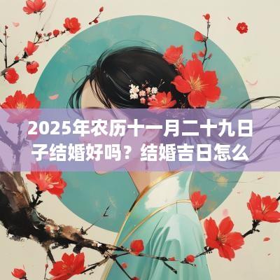 2025年农历十一月二十九日子结婚好吗？结婚吉日怎么选择？