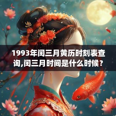 1993年闰三月黄历时刻表查询,闰三月时间是什么时候？