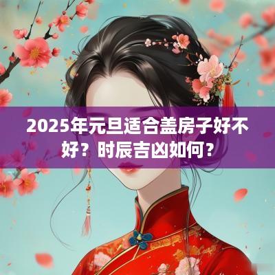 2025年元旦适合盖房子好不好？时辰吉凶如何？