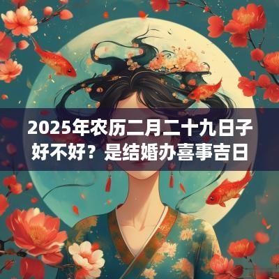 2025年农历二月二十九日子好不好？是结婚办喜事吉日吗？