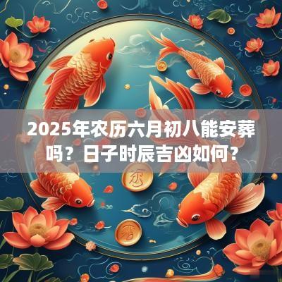 2025年农历六月初八能安葬吗？日子时辰吉凶如何？