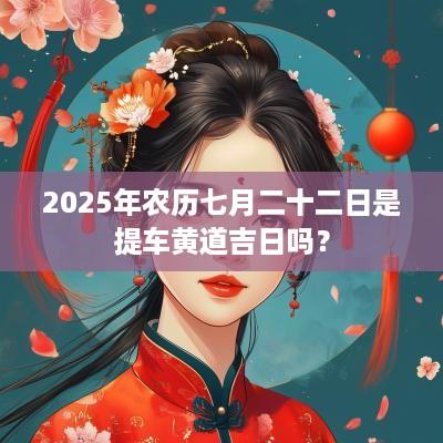 2025年农历七月二十二日是提车黄道吉日吗？