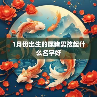 1月份出生的属猪男孩起什么名字好